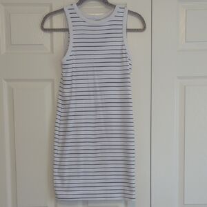 a new day Striped Midi Dress - White and Black